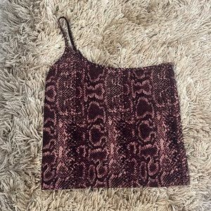 Beautiful violet/ pink snake skin top size - S/M